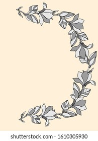 Vector flower invitation and congrats postcard