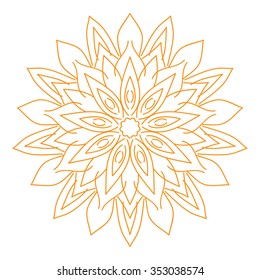 Vector Flower isolated on white. Design for stickers, labels, tags, gift wrapping paper.
