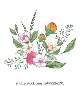 Vector flower with leaf Background. a drawing of flowers that says  flowers.