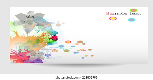 Vector flower  lily. Vector background with Flower 