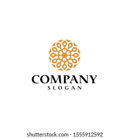 Vector flower logo design with elegant and simple appearance