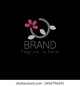 Vector flower logo design template. Elegant floral icon. Corporate identity element.