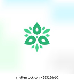 Vector Flower logo in a modern style