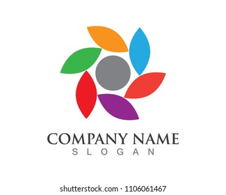 Vector flower lotus nature logo