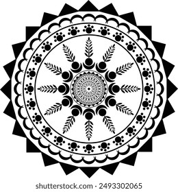 Vector flower Mandal design Template Design 