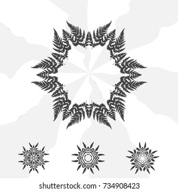 Vector Flower Mandala for Coloring Book and Indian Design. Black and White Moroccan, Spain, Turkish, Pakistan, Ottoman Pattern Isolated
