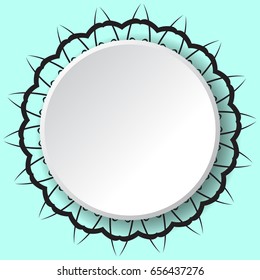 Vector Flower Mandala with Place for Text