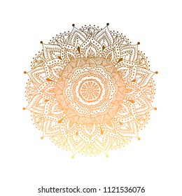 Vector Flower Mandala. Vintage decorative elements. Oriental pattern, vector illustration. Islam, Arabic, Indian, moroccan,spain, turkish, pakistan, chinese, ottoman motifs. Mandala yoga logo.