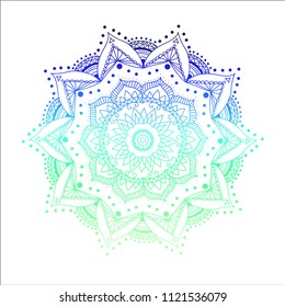 Vector Flower Mandala. Vintage decorative elements. Oriental pattern, vector illustration. Islam, Arabic, Indian, moroccan,spain, turkish, pakistan, chinese, ottoman motifs. Mandala yoga logo.