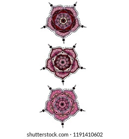 Vector Flower Mandala. Vintage decorative elements. Islam, Arabic, Indian, moroccan,spain, turkish, pakistan, chinese, mystic, ottoman motifs. Vector emblem for ornamental design or logos