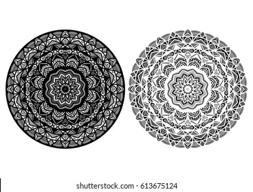 Vector Flower Mandala, Vintage decorative elements, illustration