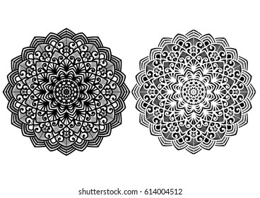 Vector flower Mandala. Vintage decorative elements. Oriental pattern, illustration. Islam, Arabic, Indian. Coloring book page