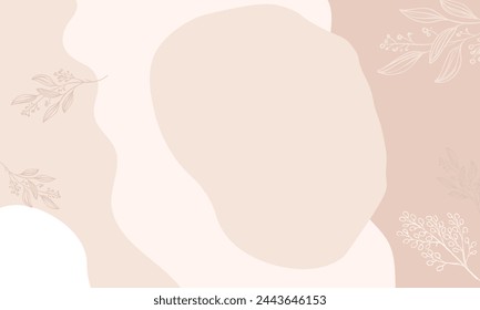 vector flower memphis line art abstract background.