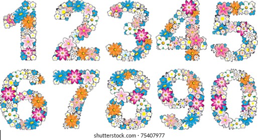 Vector Flower Font Letter Images, Stock Photos & Vectors | Shutterstock