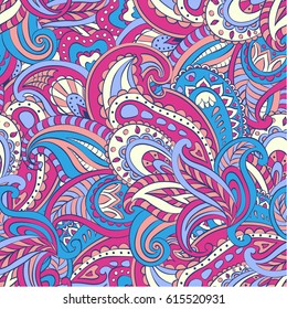 Vector flower oriental seamless pattern
