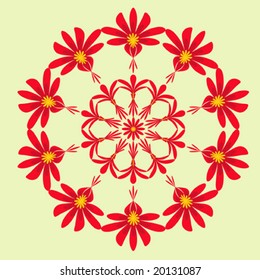 vector flower ornament