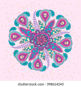 Vector flower ornament. Flowers texture and abstract  illustrations.  All elements are not cropped and hidden under mask. Spring and summer floral background.