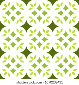 Vector Flower Ornamental Seamless Pattern. Geometric Flower Stylish Texture. Abstract Retro Tile Texture.
