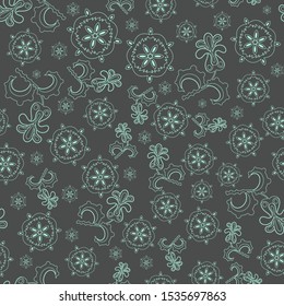 vector flower and outlet seamless pattern