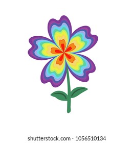 vector of flower  painting like rainbow.
Greeting design element
