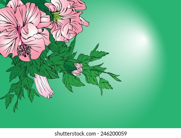 vector flower painting stripes for background and text