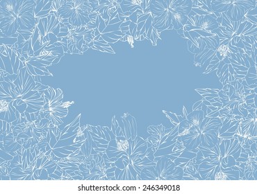 Vector flower painting stripes for background and text