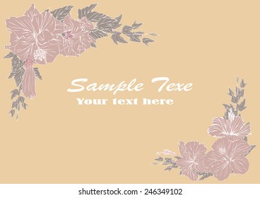 Vector flower painting stripes for background and text