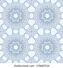 Vector flower paisley seamless pattern background. Elegant texture for backgrounds.