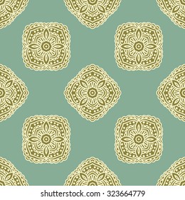 Vector flower paisley seamless pattern element. Elegant texture for backgrounds.