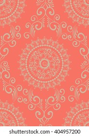 Vector flower paisley seamless pattern element. Henna ornament.  Elegant texture for backgrounds. Old fashioned floral ornament, seamless texture for wallpapers, textile, wrapping.