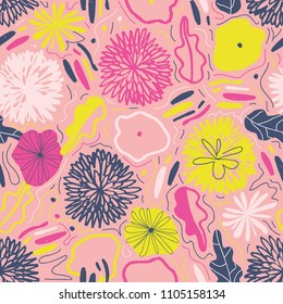 Vector flower pattern. Background with flowers.