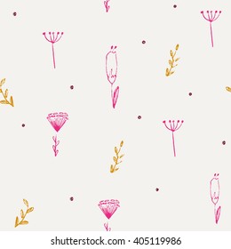 Vector flower pattern. Background with flowers.