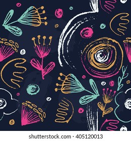 Vector flower pattern. Background with flowers.