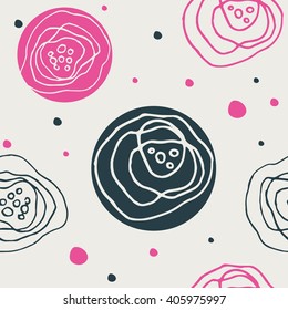 Vector flower pattern. Background with flowers.