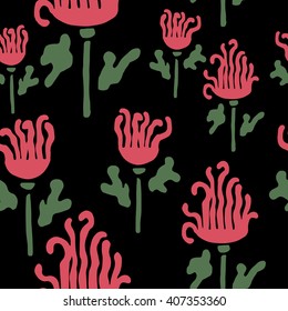 Vector flower pattern. Background with flowers.