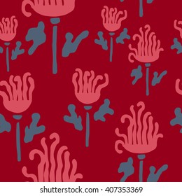 Vector flower pattern. Background with flowers.