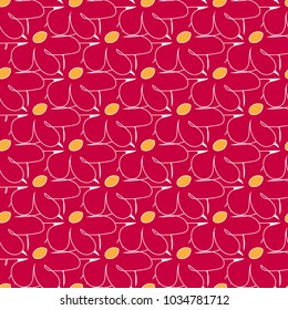 Vector flower pattern background. Summer floral vector illustration.