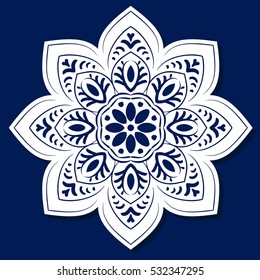 Vector flower pattern, decorative element for design and decor. Postcards, backgrounds, patterns.