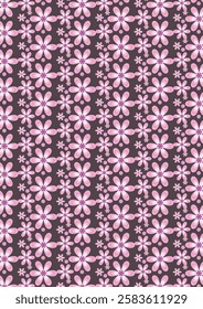 vector flower pattern design on a4 size paper artboard