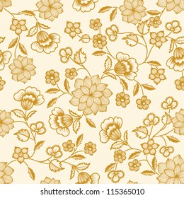 Vector flower pattern element
