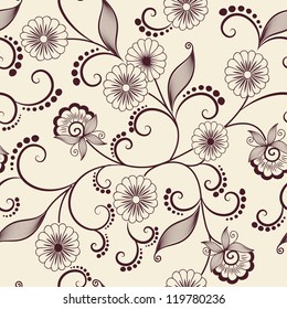 Vector flower pattern element