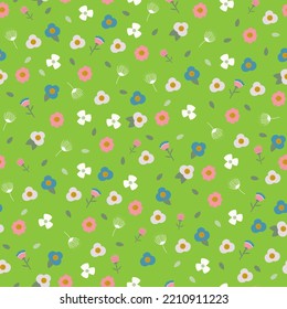 Vector flower pattern for fabric textile print. Floral seamless background for fashion prints. Seamless texture Modern design for paper, cover, fabric, interior decor and other users.