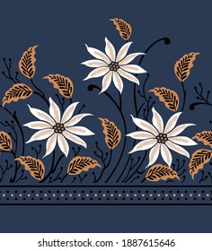vector flower pattern floral pattern on border