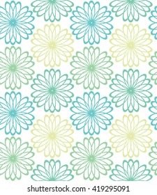 Vector flower pattern. Geometric color background