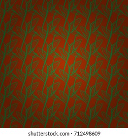 Vector flower pattern on dress mockup. Best for fabric. Can be used in dressing clothes, textiles. Embroidery colorful trend floral seamless pattern in orange, green and brown colors.