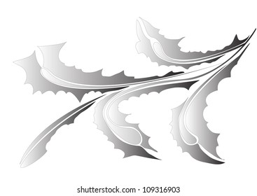 vector flower pattern on white background