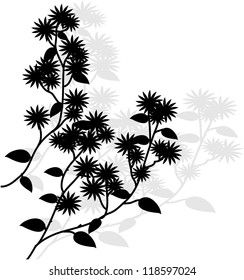 vector flower pattern on white background