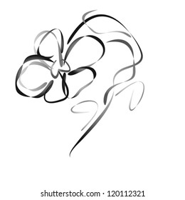 vector flower pattern on white background