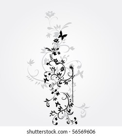 vector flower pattern on white background