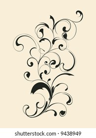 vector flower pattern on white background